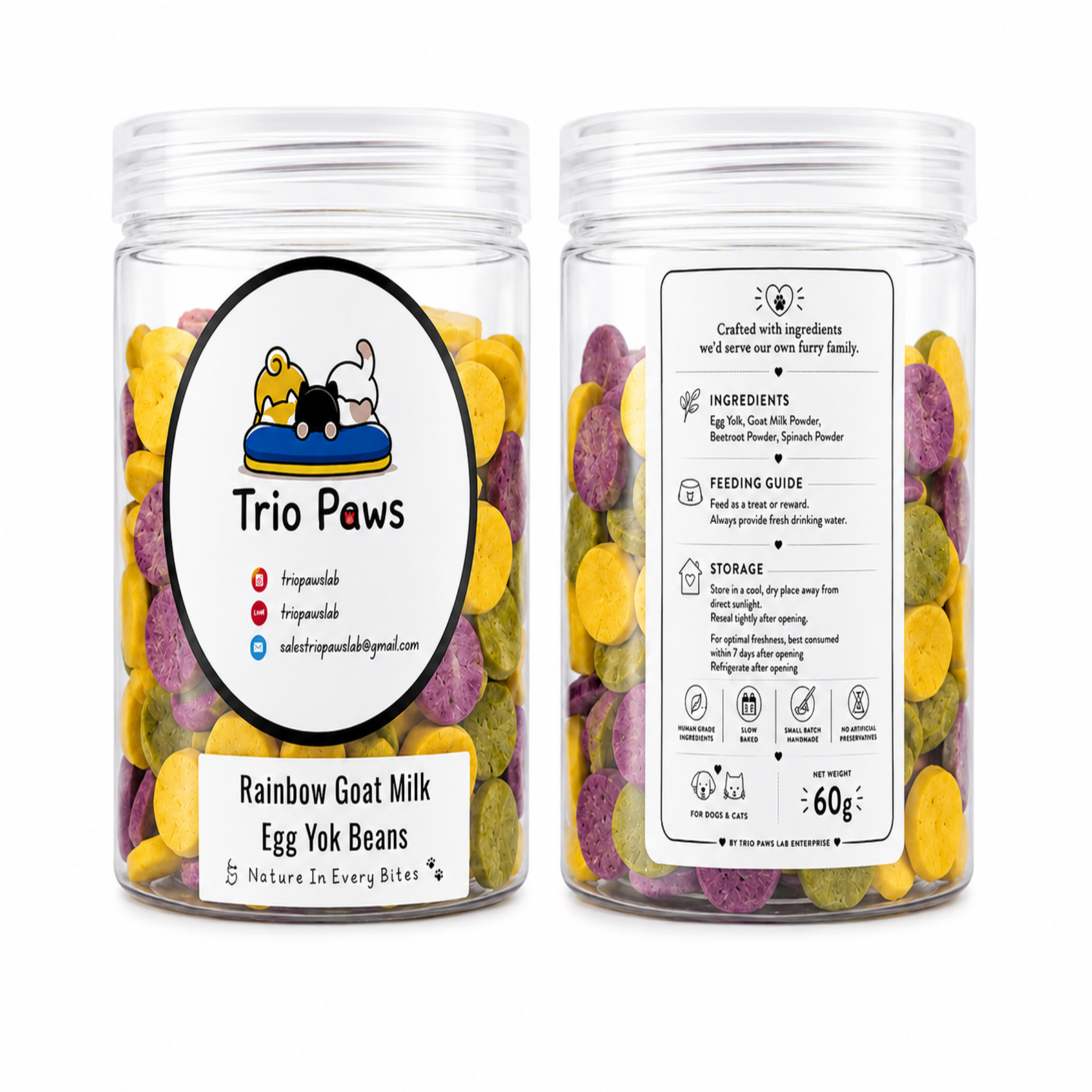 Rainbow Wellness Bites (60g) | Goat Milk Pet Treats