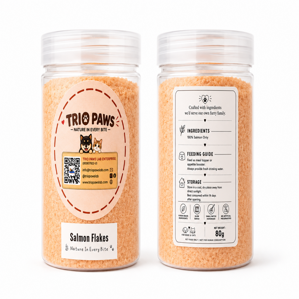 Salmon Flakes for Dogs & Cats (80g) | Natural Dog & Cat Toppers
