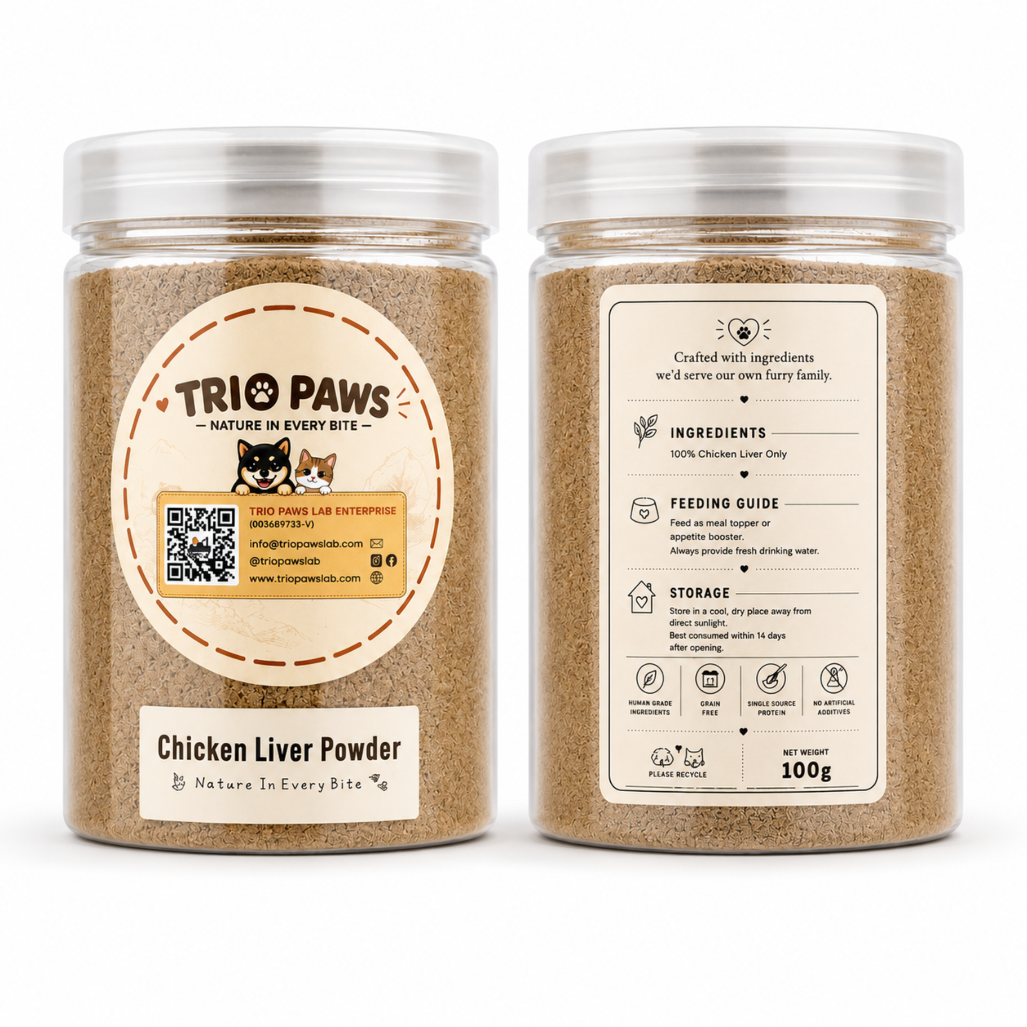 Chicken Liver Powder for Dogs & Cats (100g) | Natural Dog & Cat Toppers
