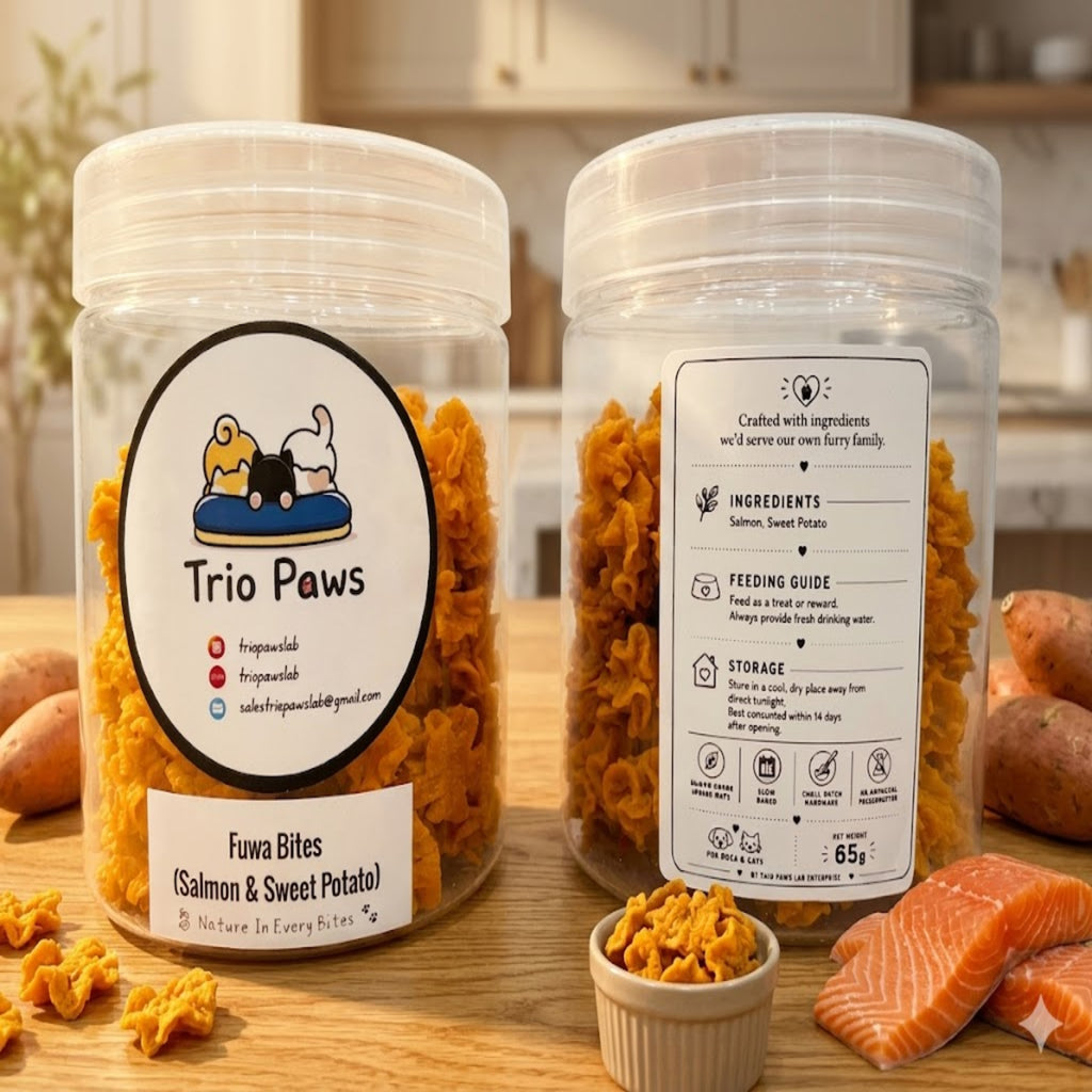 Fuwa Series Salmon & Sweet Potato Bites for Dogs & Cats (65g) | Natural Dog & Cat Treats