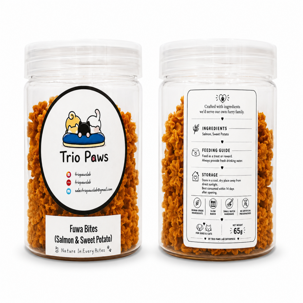 Fuwa Series Salmon & Sweet Potato Bites for Dogs & Cats (65g) | Natural Dog & Cat Treats