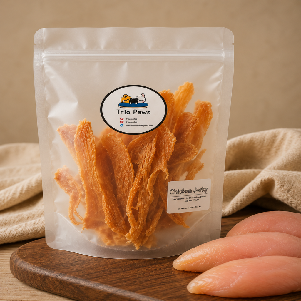 Deyhydrated Chicken Jerky Treats for Dogs & Cats (65g) | Natural Dog & Cat Treats