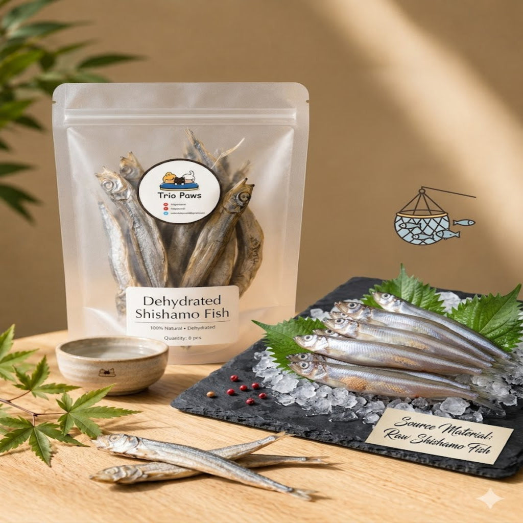 Dehydrated Shishamo Fish Treats for Dogs & Cats (8pcs) | Natural Dog & Cat Treats